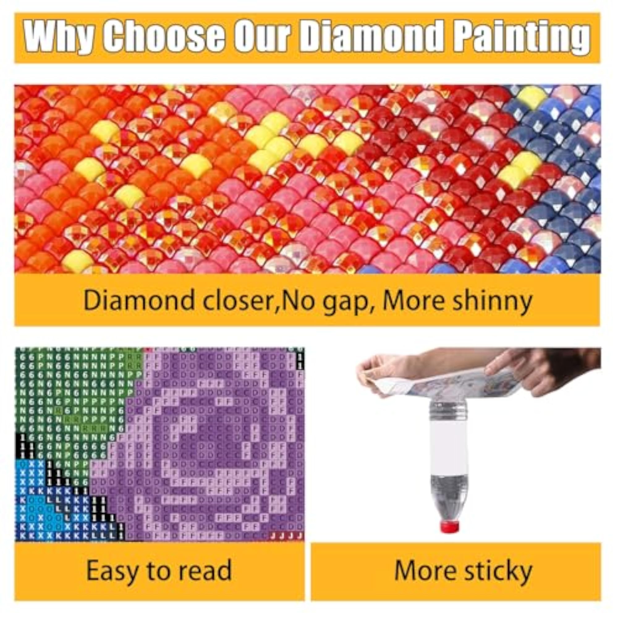 Square Diamond Painting Flowers Square Drill Art Kits